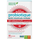 Genuine health probiotique santé intestinale évoluée pour femmes voies urinaires 30 capsules végétaliennes - La Boite à Grains